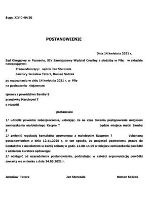 [VIDEO] TOGI BEZ SUMIEŃ: Sąd w Pile nakazuje wydanie dziecka matce, której konkubent zapowiada kopnięcie 4-latka w głowę!